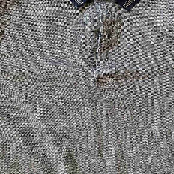 ** Nike Golf Mens Heathered Gold Black Collared Button Short Sleeve Polo Large - Picture 8 of 8